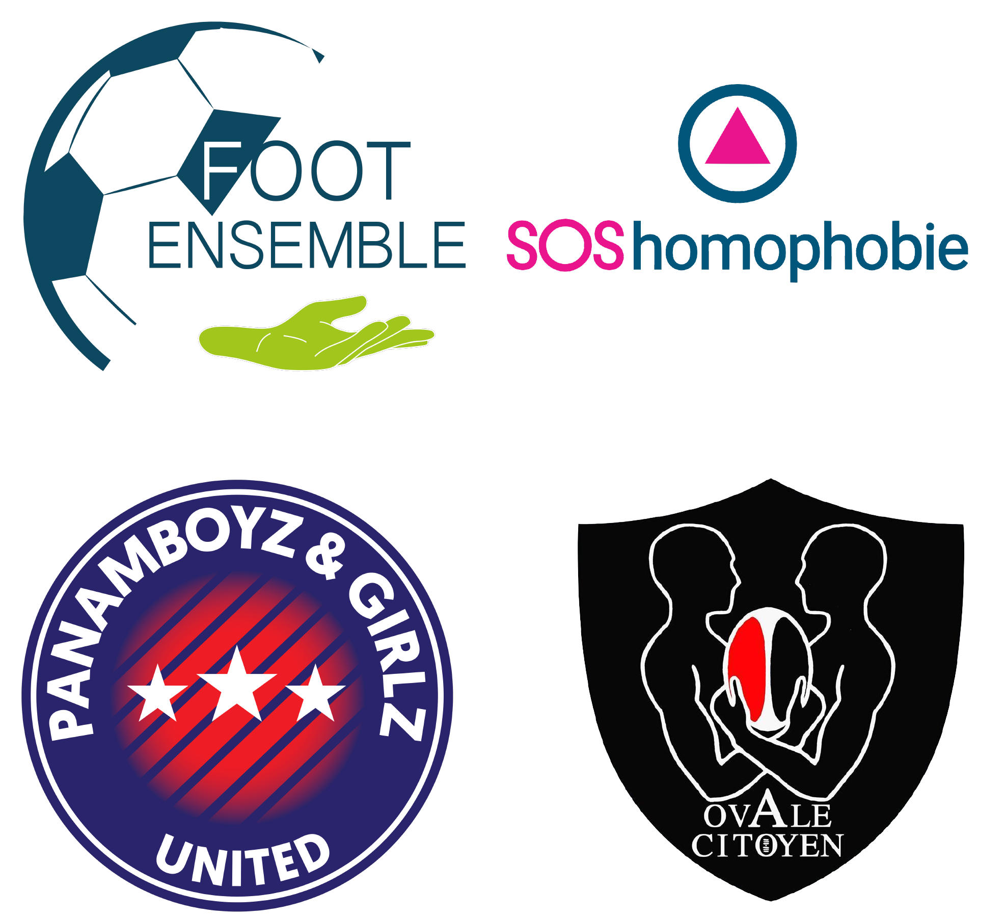 Foot Ensemble | SOS Homophobie | PanamBoyz & Girlz United | Ovale Citoyen logo