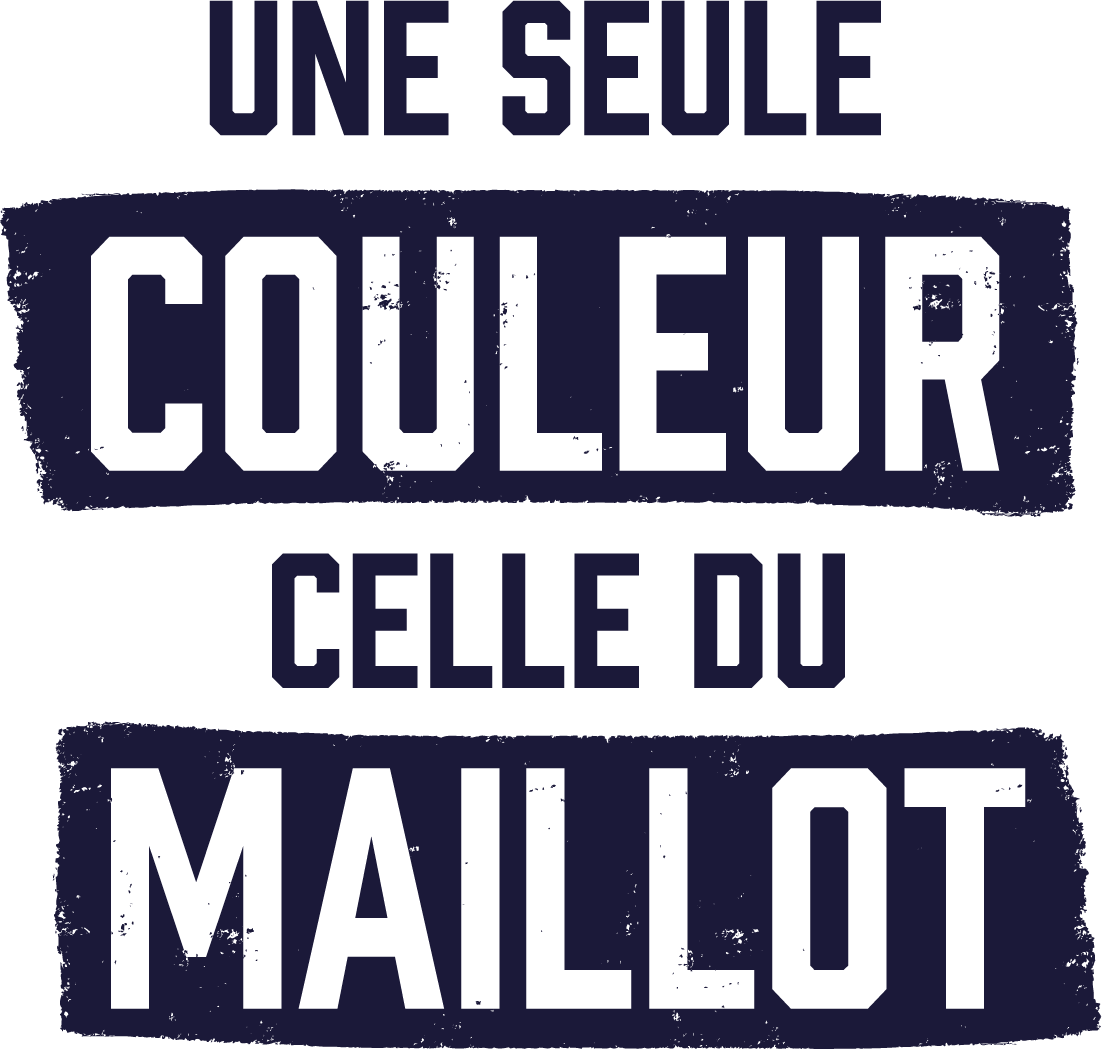 Une seule couleur, celle du maillot logo