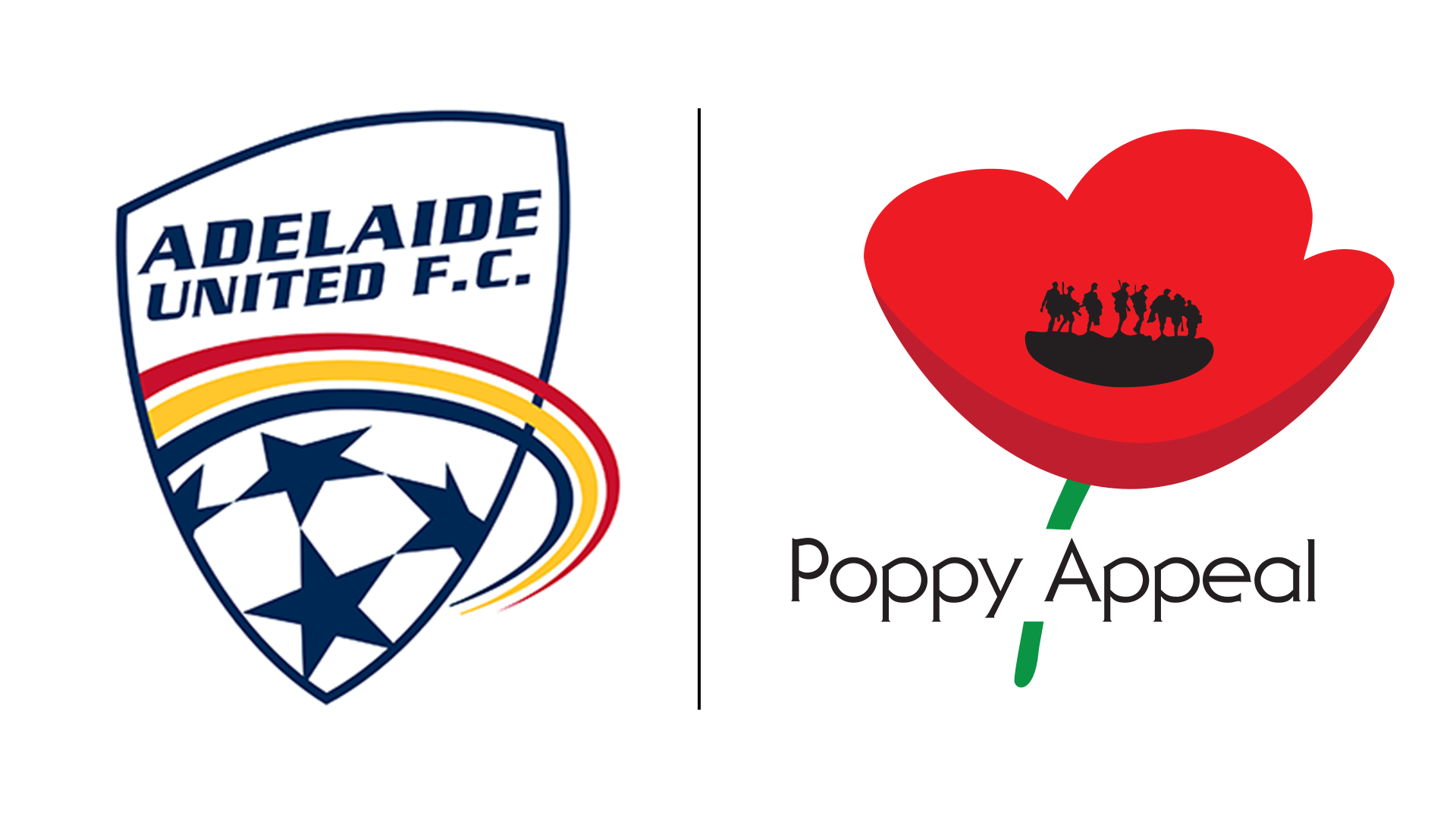 Adelaide United & the Poppy Appeal logo