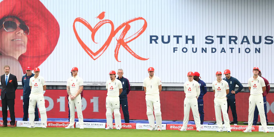 event banner for Ruth Strauss Foundation - England vs South Africa