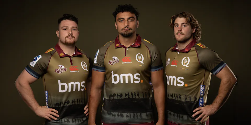 event banner for Queensland Reds - Blues