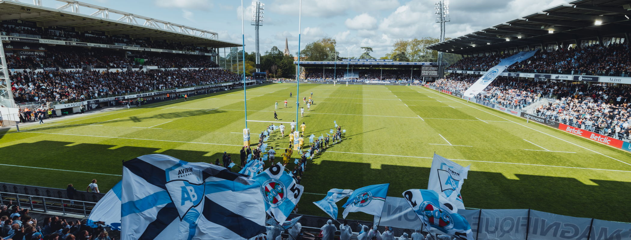 event banner for Aviron Bayonnais vs USA Perpignan