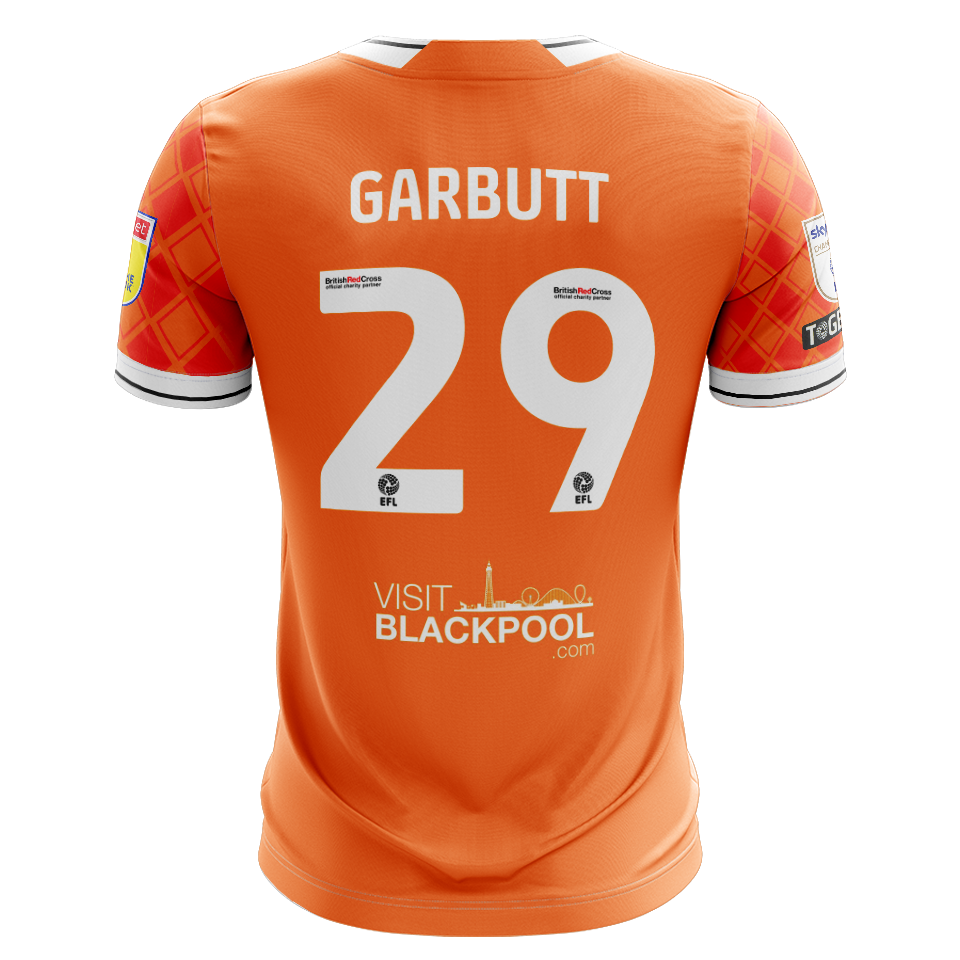 Luke Garbutt Blackpool shirt