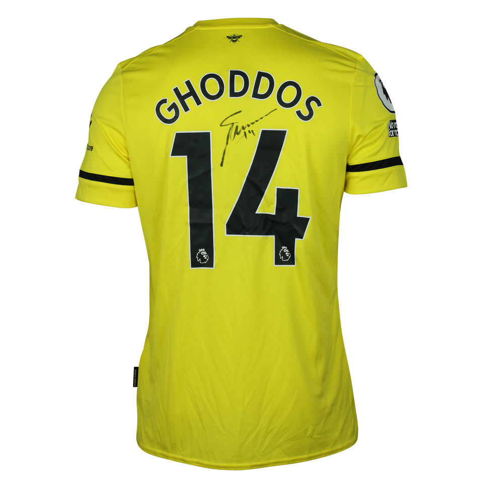Saman Ghoddos Brentford camisa.