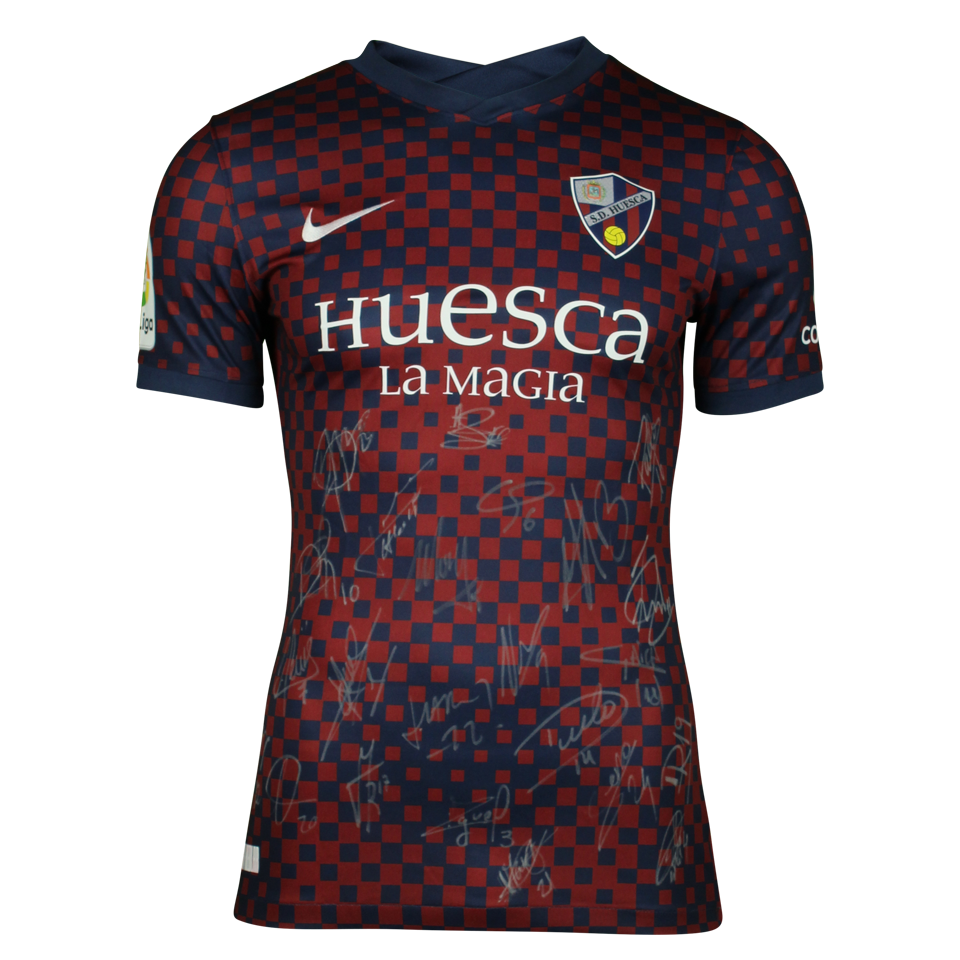 SD Huesca Squad Signed Shirt (home)