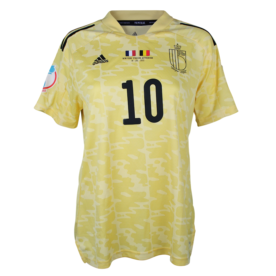 Justine Vanhaevermaet Belgian Red Flames shirt