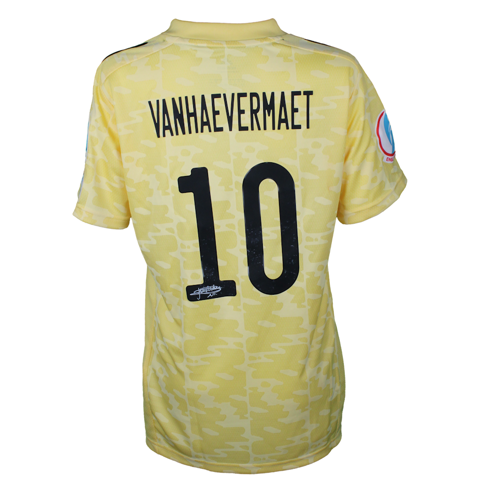 Justine Vanhaevermaet Belgian Red Flames shirt