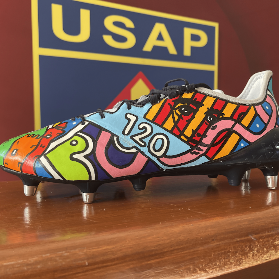 Painted Rugby Boot