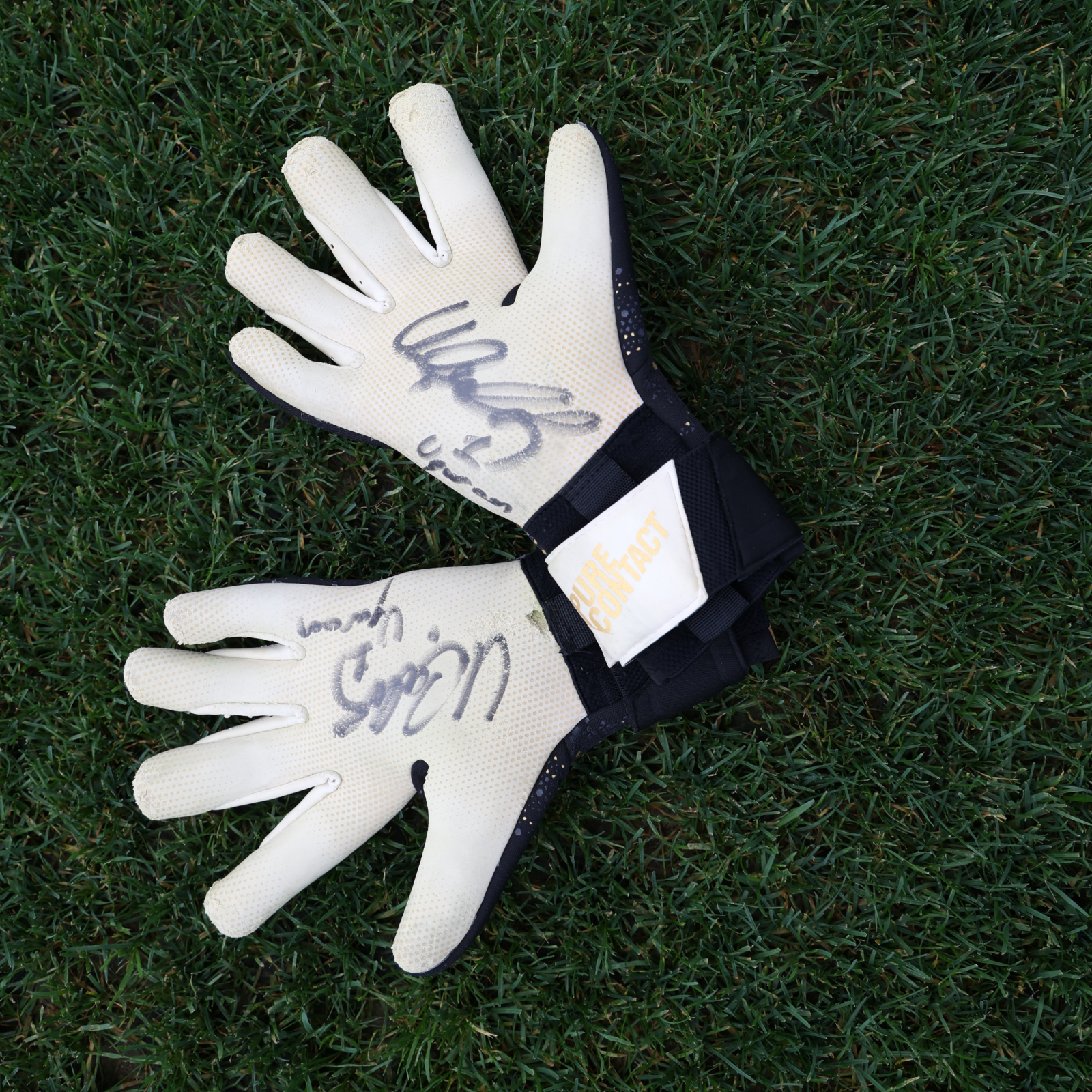 match worn goalkeeper gloves