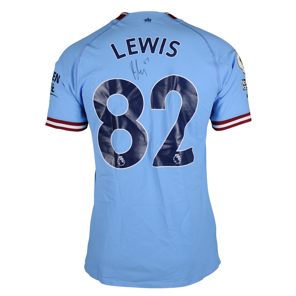 R. Lewis Manchester City shirt