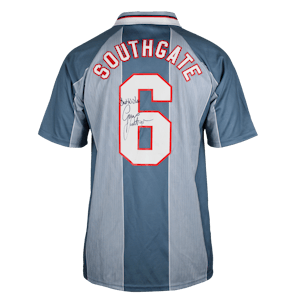 Signed England Euro '96 Away Shirt | Gareth Southgate 