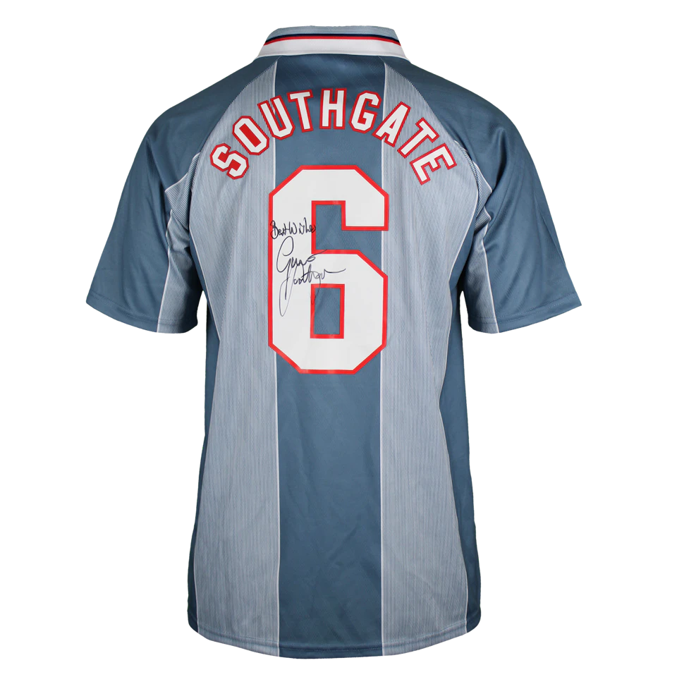 Signed England Euro '96 Away Shirt | Gareth Southgate