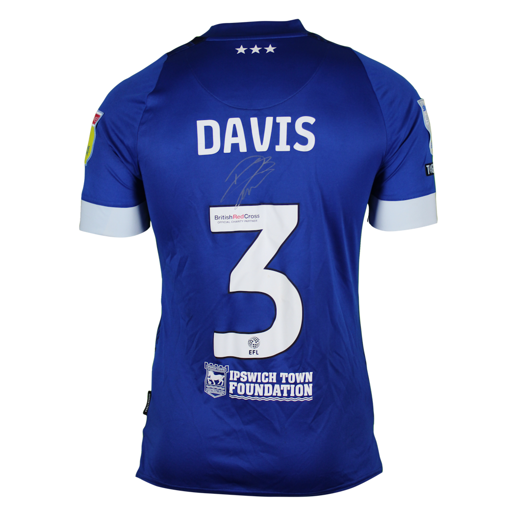 イプスウィッチ リーフデイヴィス ユニフォーム Leif Davis | Ipswich Town - Cheltenham Town | MatchWornShirt