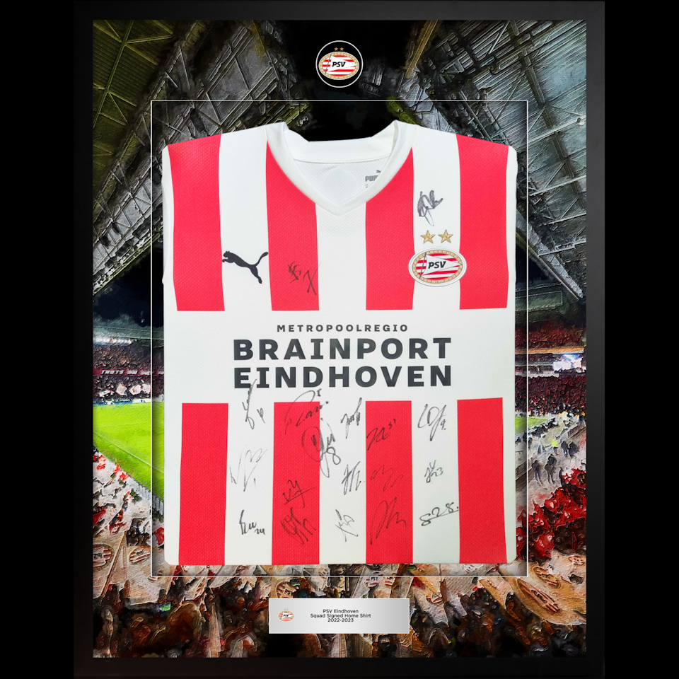 Limited Edition Framed PSV Squad Signed Shirt