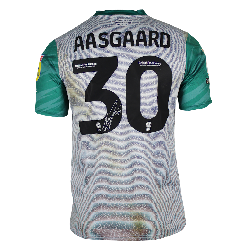 Thelo Aasgaard Wigan Athletic shirt