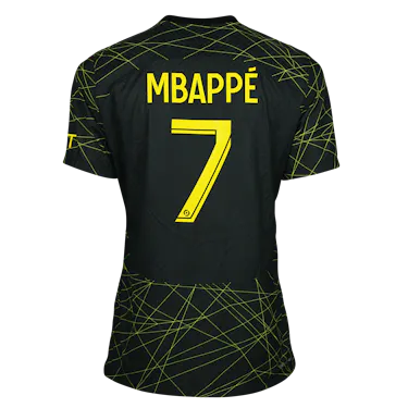 来自Paris Saint-Germain的Kylian Mbappé球衣