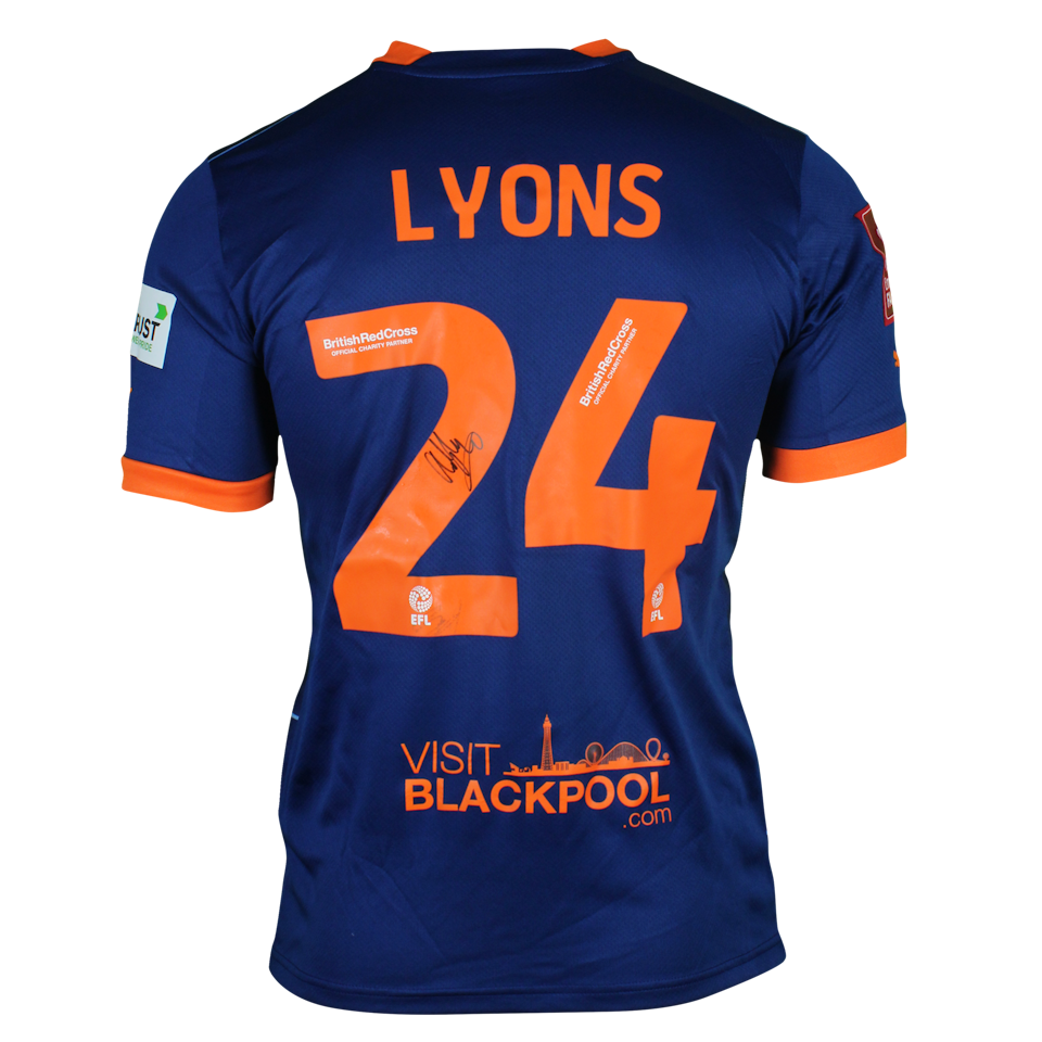 Andy Lyons Blackpool shirt