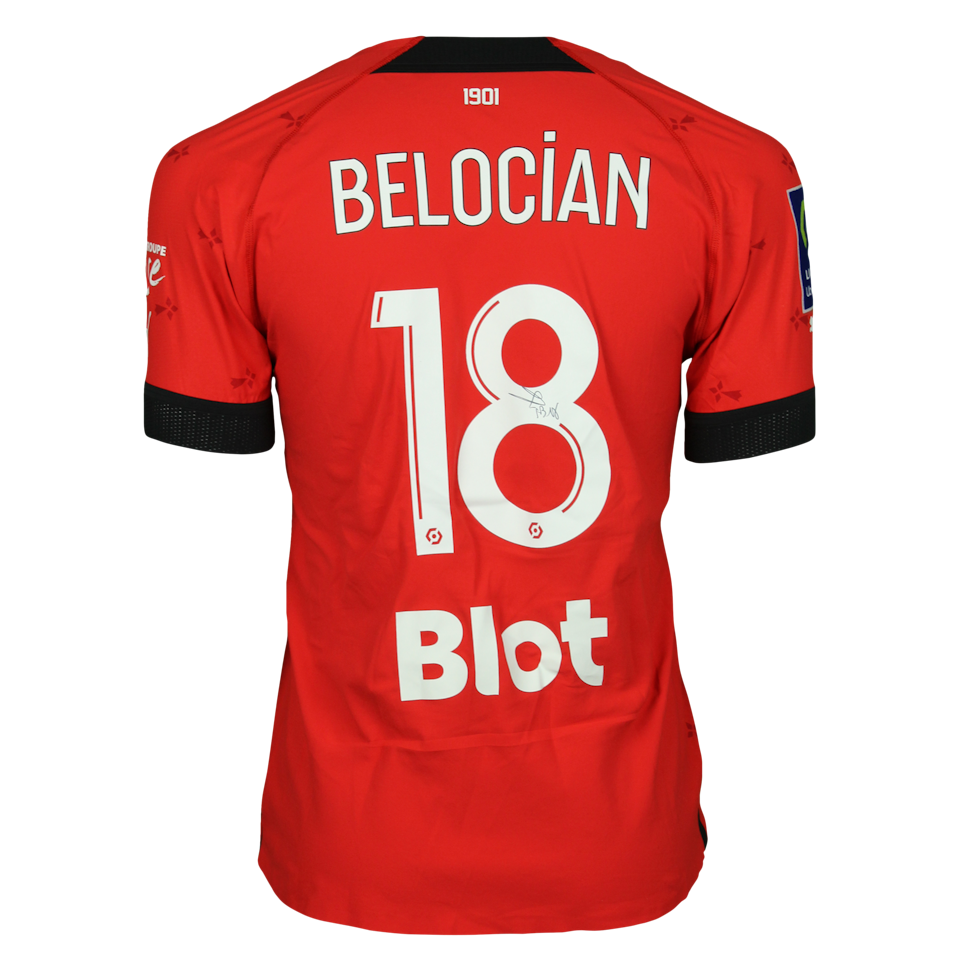 Jeanuel Belocian Stade Rennais F.C. shirt