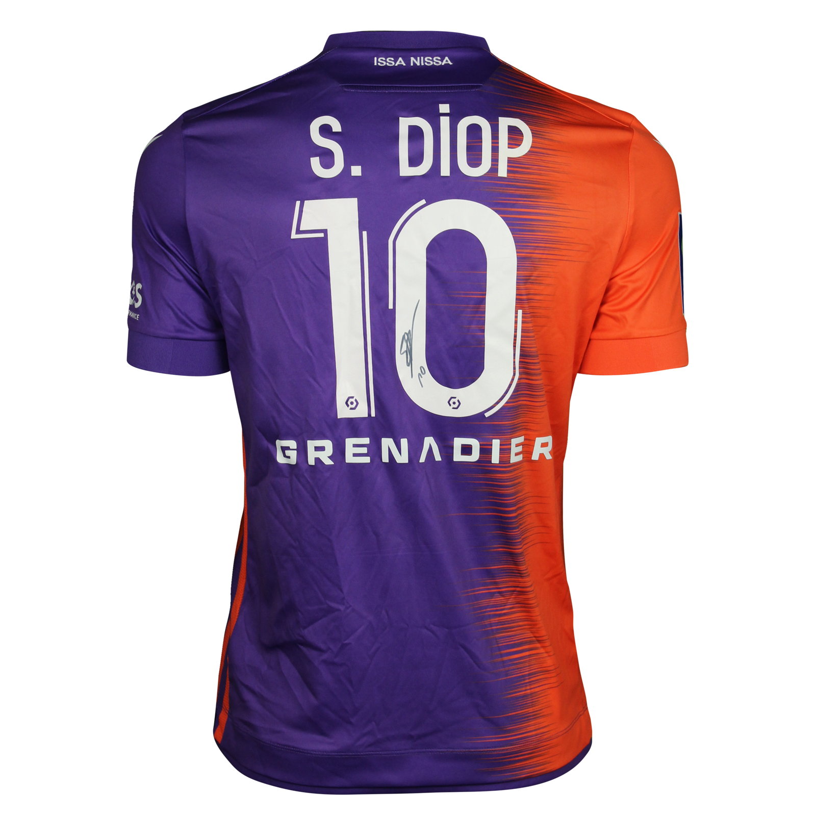 MAILLOT OGC NICE Porté Diop europa ligue conférence Foot Football Match Worn EUR 295,00 - FR
