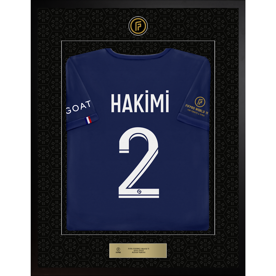 Achraf Hakimi - World 11 - Framed Signed Shirt