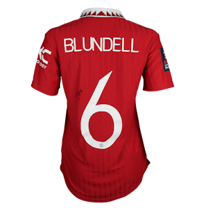 Hannah Jayne Blundell Manchester United WFC shirt