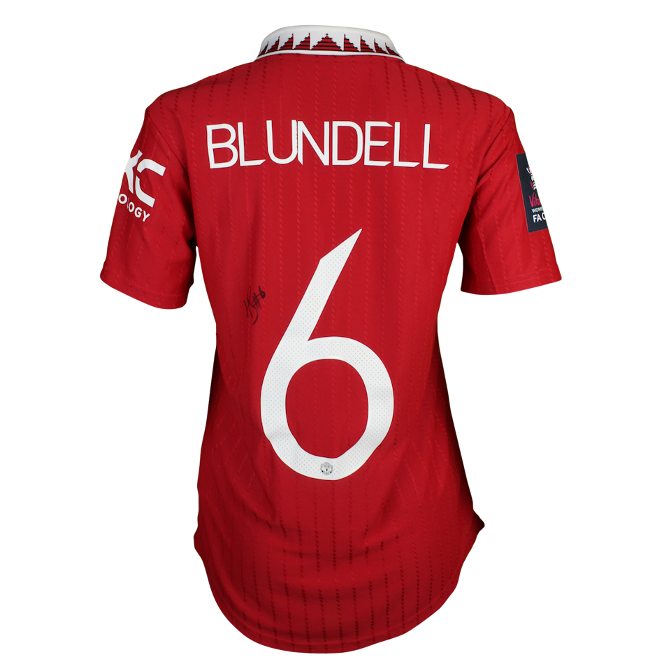 Hannah Jayne Blundell Manchester United WFC shirt