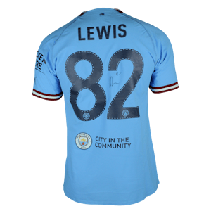 Manchester City 팀의 R. Lewis 셔츠