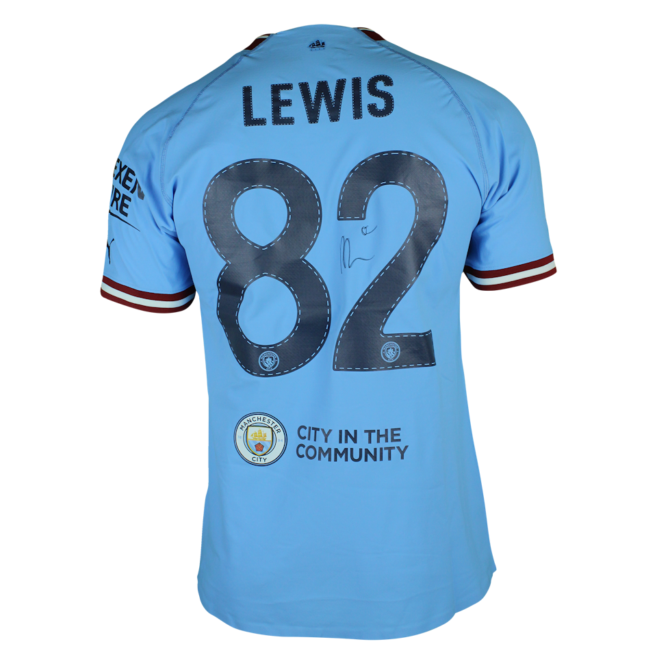 Manchester City 팀의 R. Lewis 셔츠
