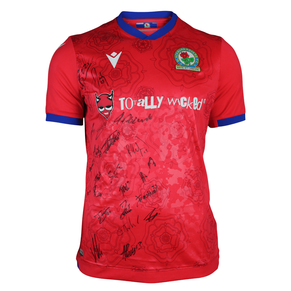 Squad Signed Shirt 2 Blackburn Rovers MatchWornShirt