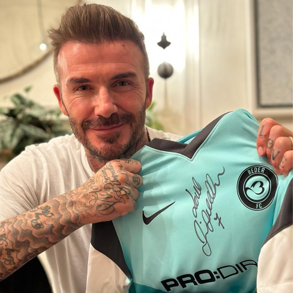 David Beckham Signed Beder FC Shirt