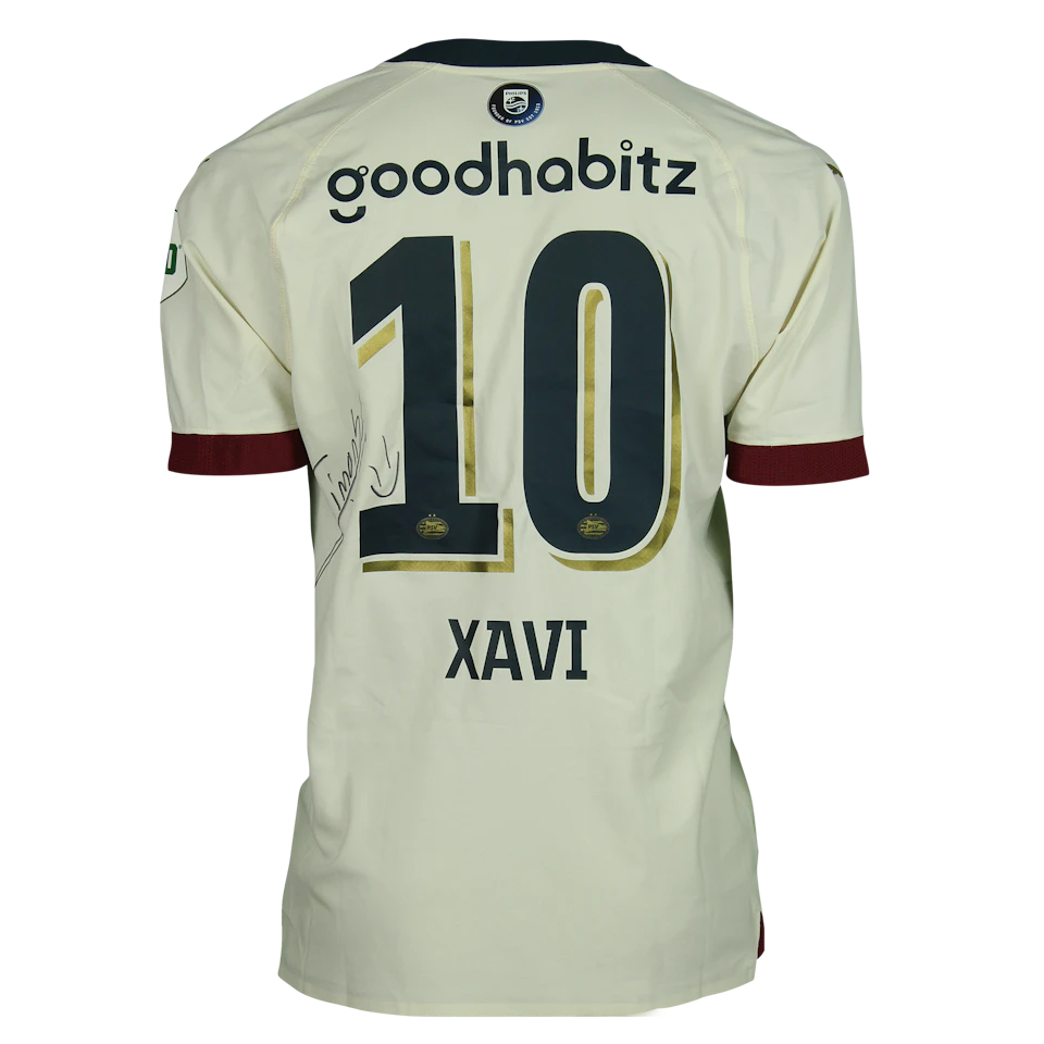 Signed 'goodbye' shirt Xavi Simons