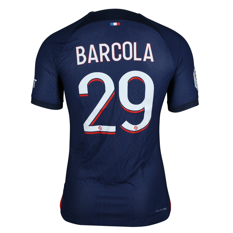 Paris Saint-Germain BARCOLA 29オーセンティック 2023-24 Paris Saint-Germain Authentic Home Shirt Barcola #29 (M)