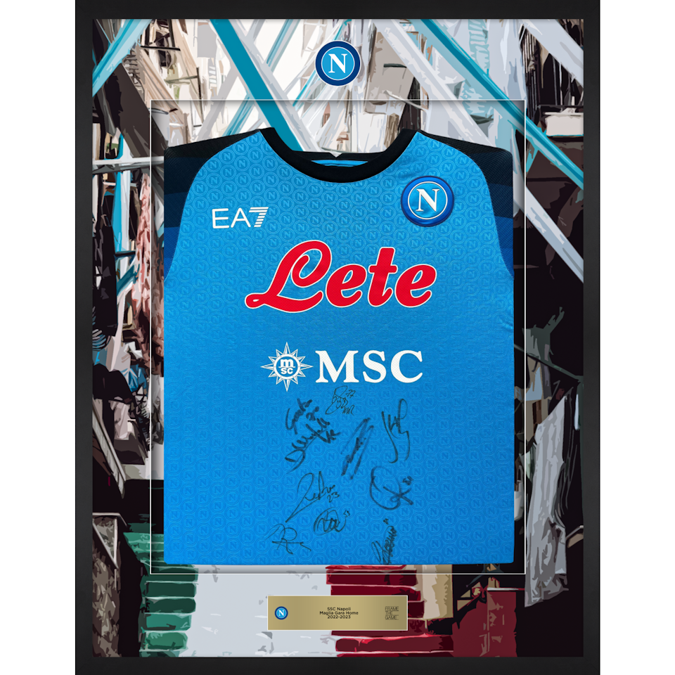 Limited Edition Framed Squad Signed Shirt | Napoli