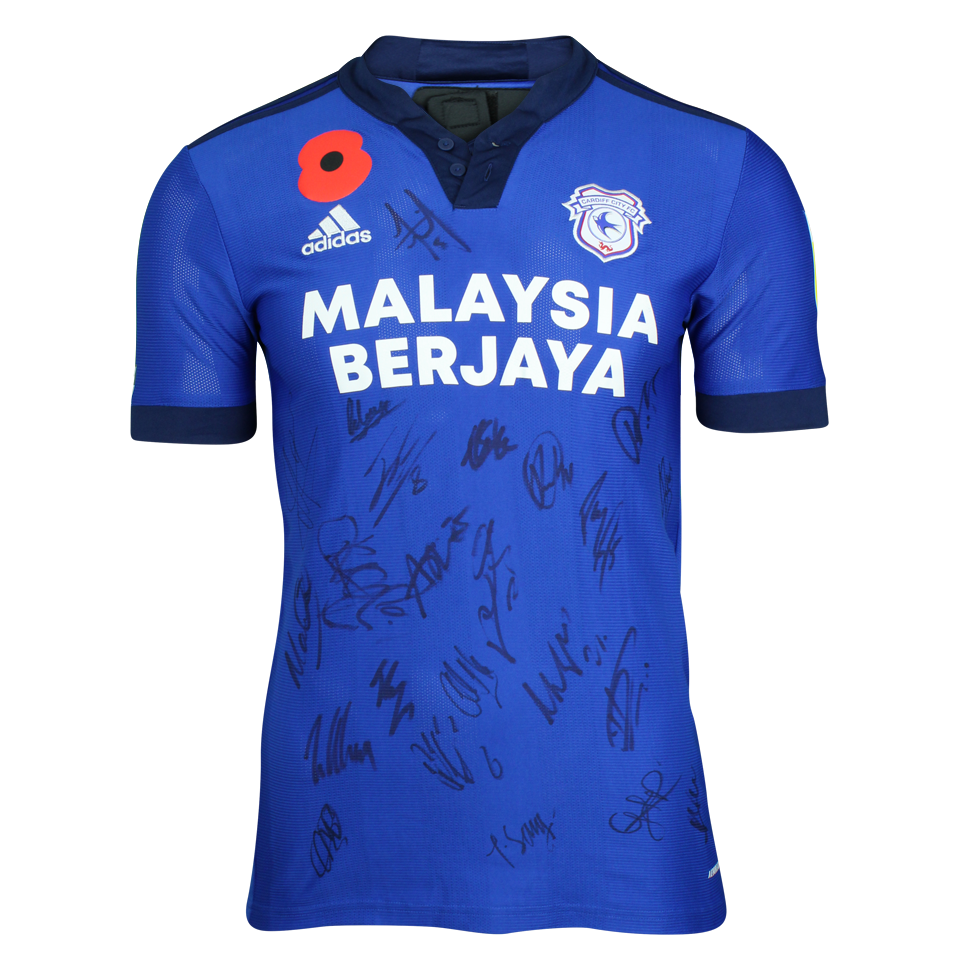 Mark Harris Squad Signed Shirt | Cardiff City