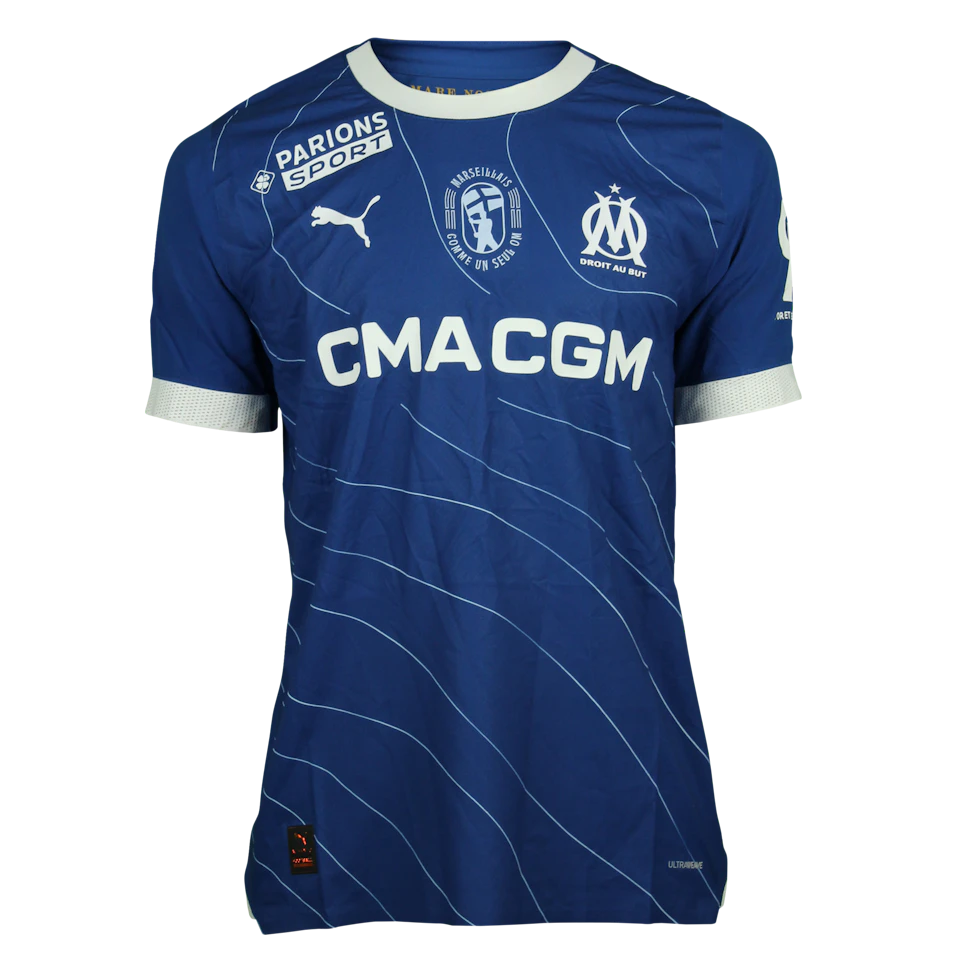 来自Olympique de Marseille的Pierre-Emerick Aubameyang球衣