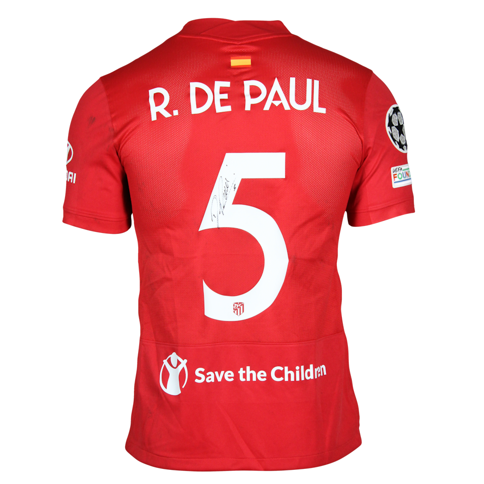 Rodrigo de Paul Atlético de Madrid camisa.