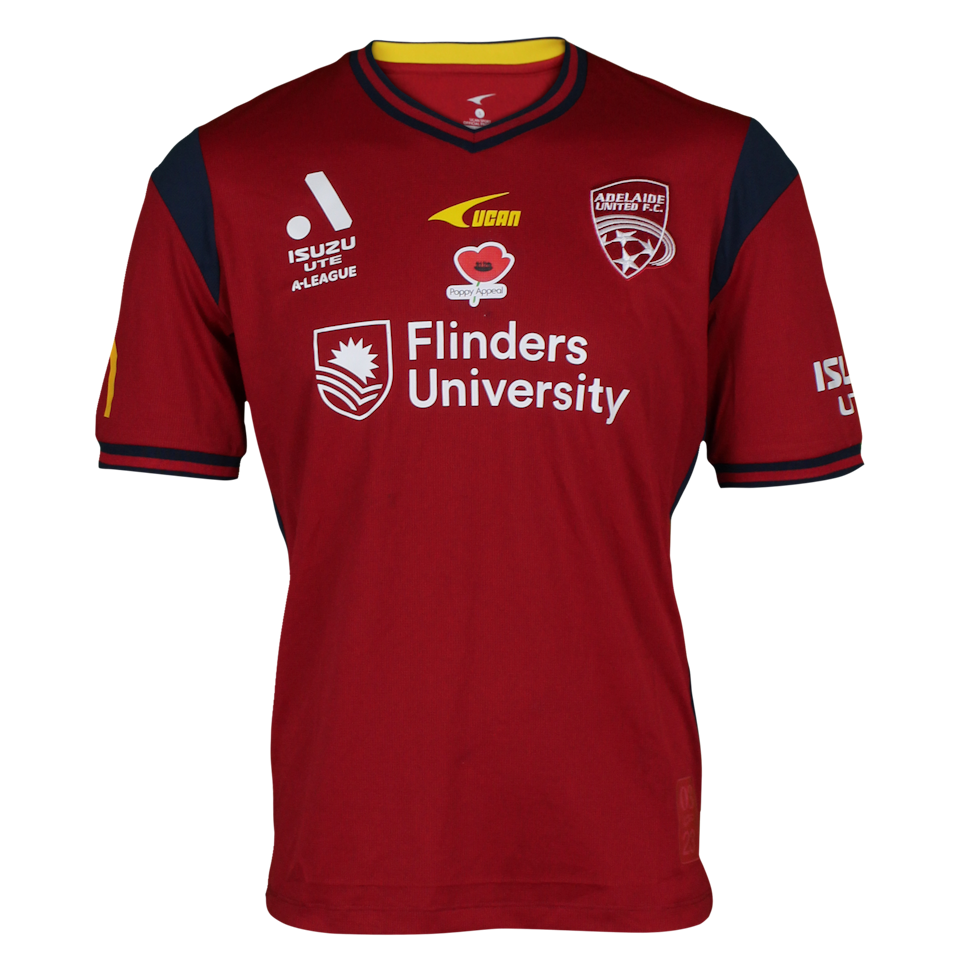 Luke Duzel Adelaide United shirt