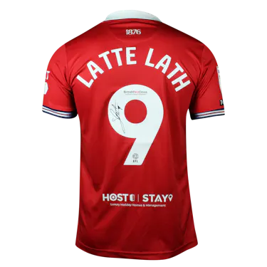 来自Middlesbrough的Emmanuel Latte Lath球衣