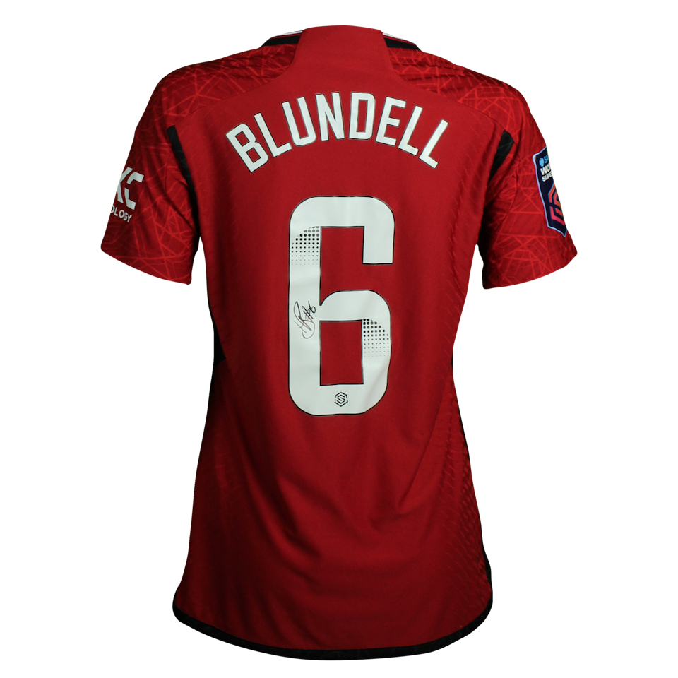 Hannah Jayne Blundell Manchester United WFC shirt