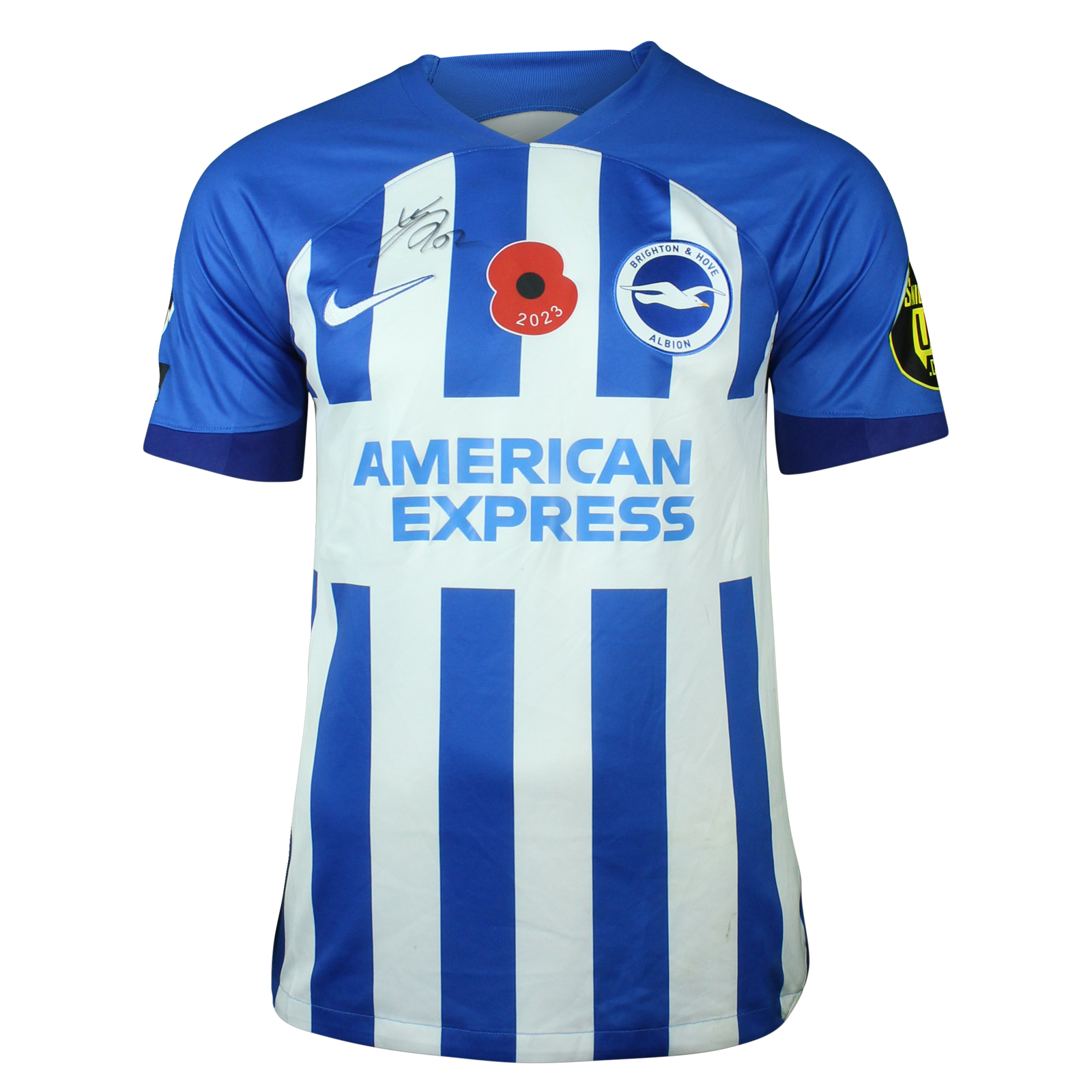 三笘薫選手所属、Brighton & Hove Albion ポロシャツ 新品未使用】ブライトン UEFA ポロシャツ 三苫薫選手 Sサイズ 青