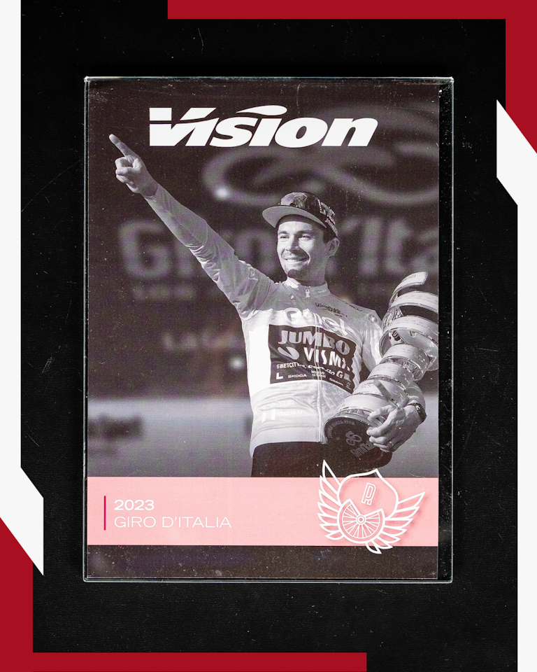 Mounted Special Edition Pink FSA Roglič Handlebars