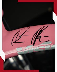 Mounted Special Edition Pink FSA Roglič Handlebars