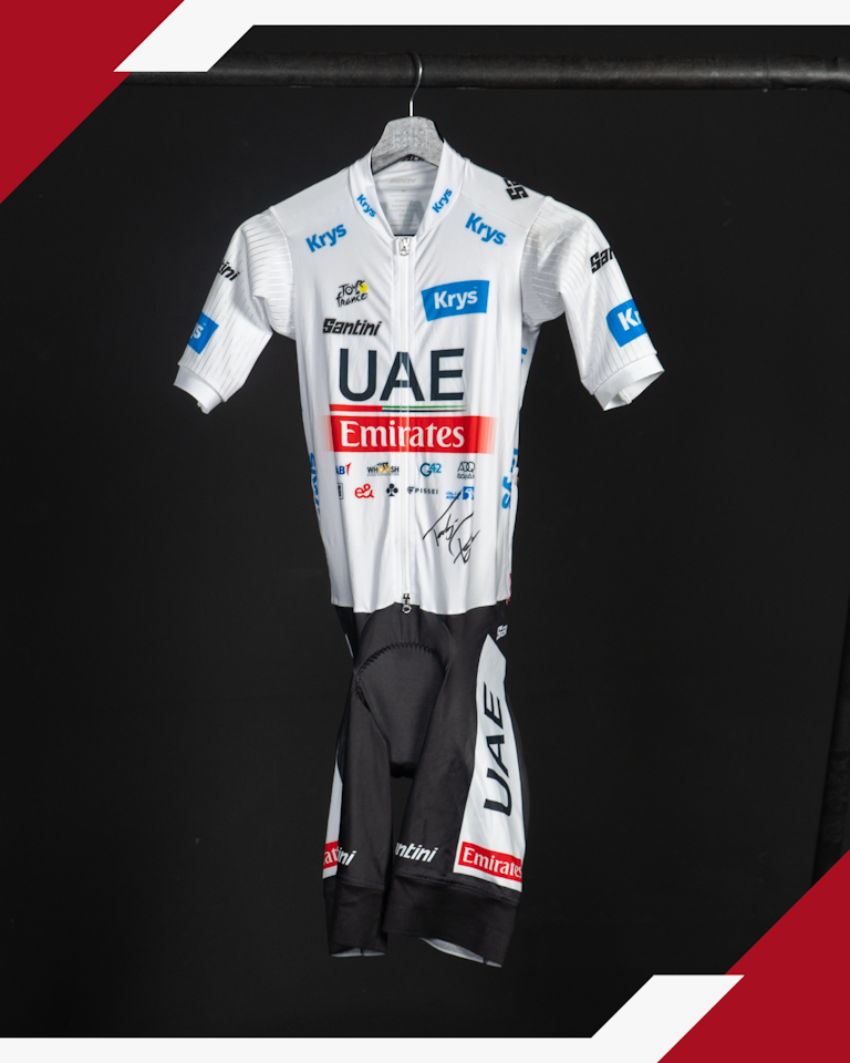 Tadej Pogačar Last White Tour de France Jersey