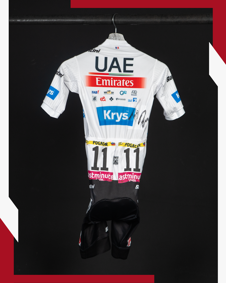 Tadej Pogačar Last White Tour de France Jersey