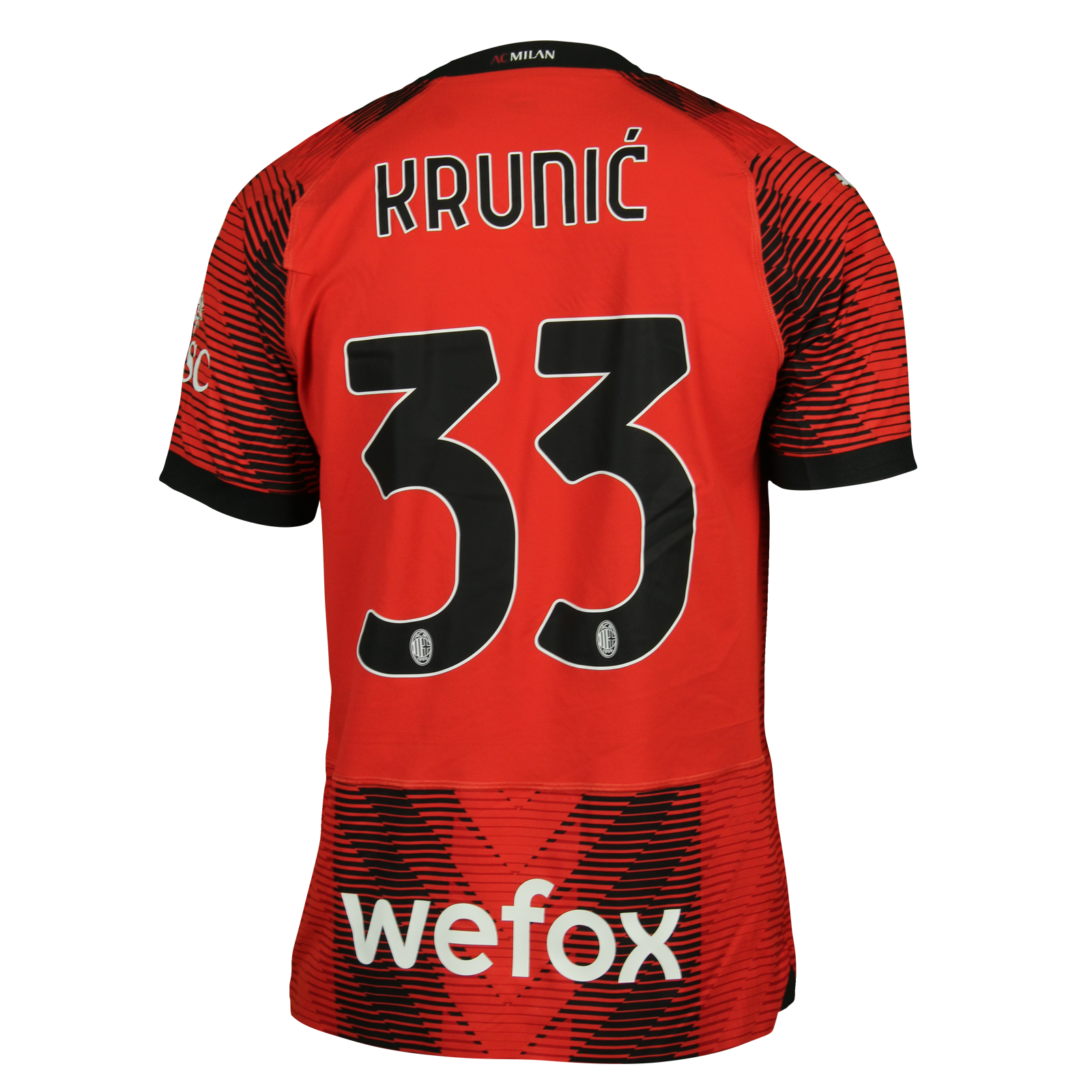 Maillot Match Porté Par Krunic AC Milan Serie A - Collector Football - Occasion