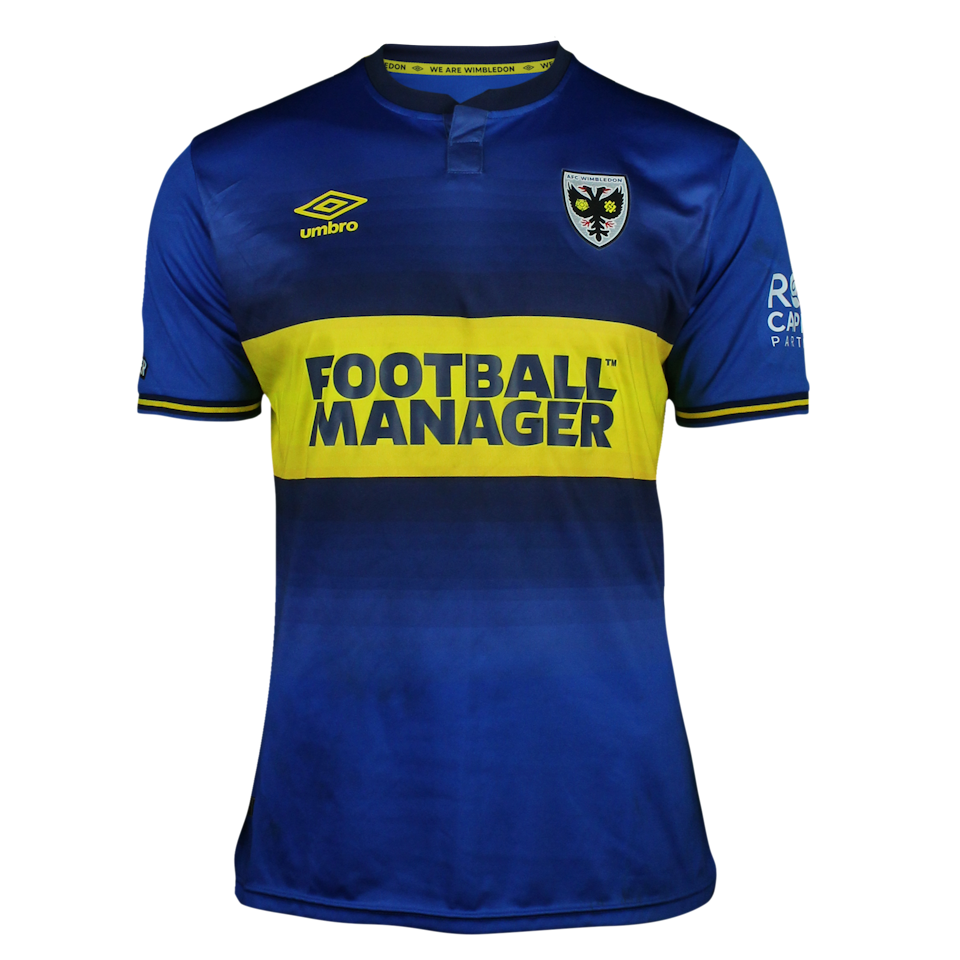 AFC Wimbledon 팀의 Ryan Johnson 셔츠