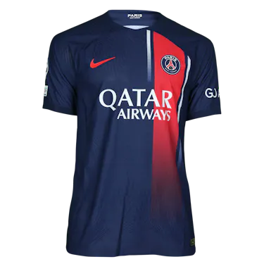 Paris Saint-Germain 팀의 Kylian Mbappé 셔츠