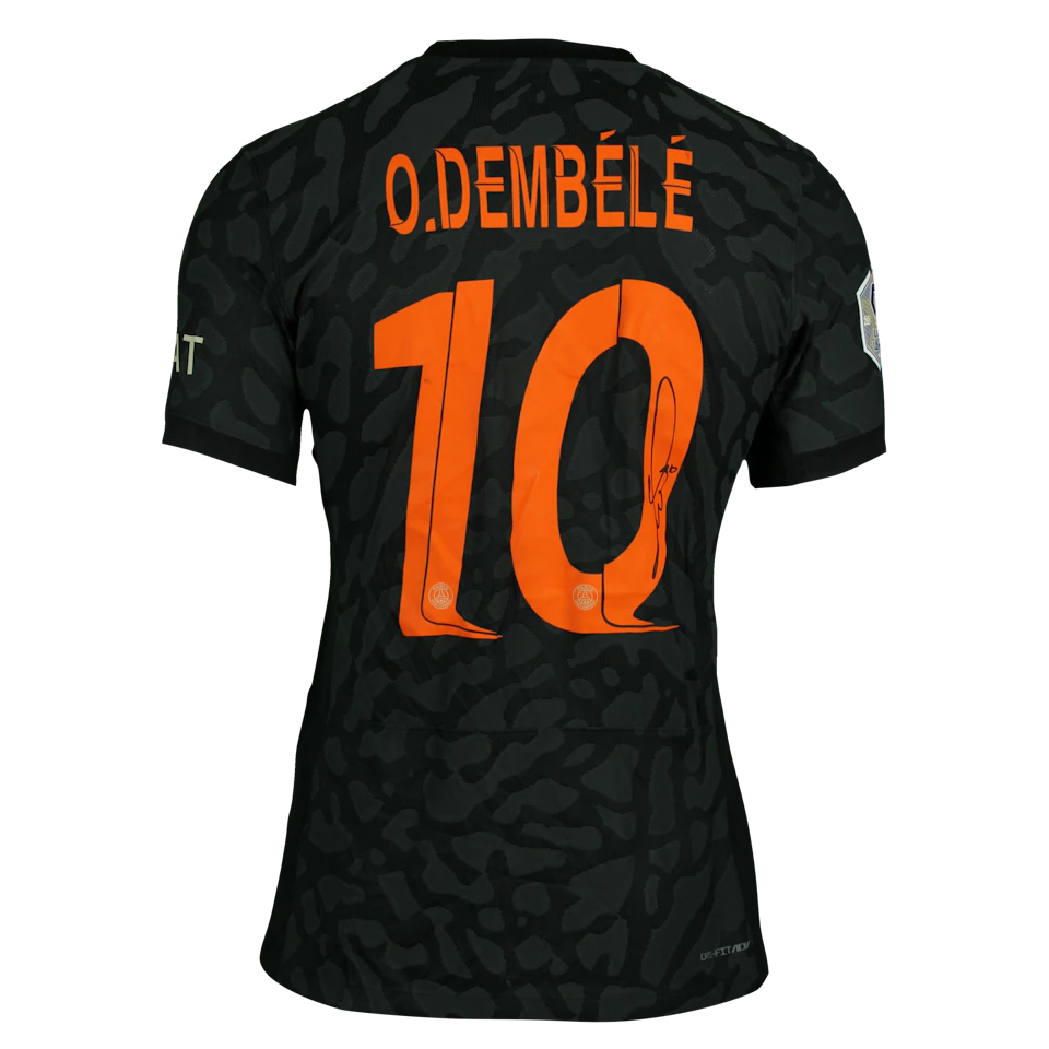 Paris Saint-Germain 팀의 Ousmane Dembélé 셔츠