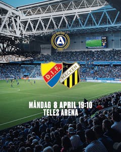 2x VIP Seats Experience - Djurgårdens IF vs BK Häcken (08/04)