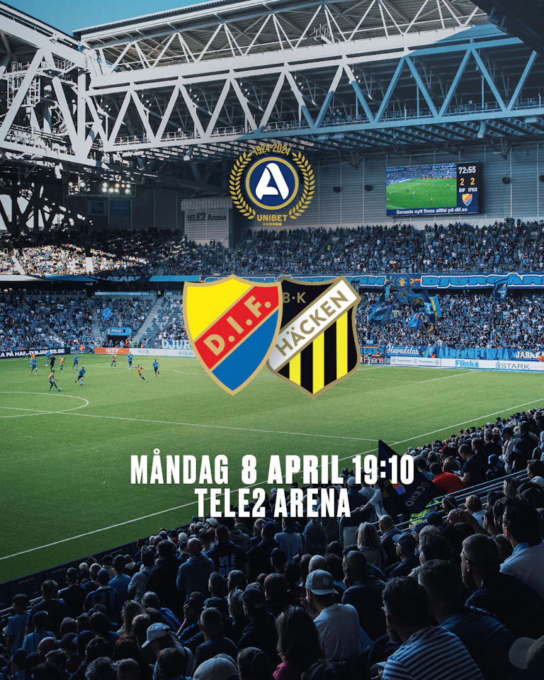 2x VIP Seats Experience - Djurgårdens IF vs BK Häcken (08/04)
